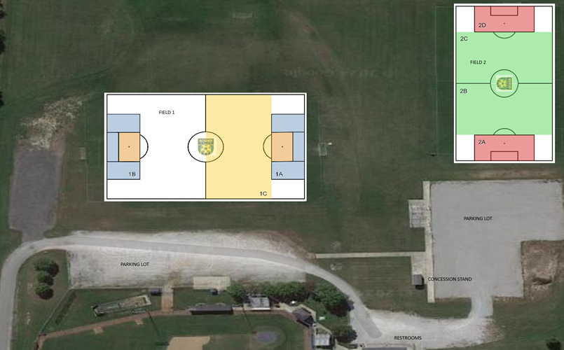 2024 Fall Season Field Layout